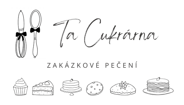 Ta Cukrárna, Zakázkové pečení - černobílé logo